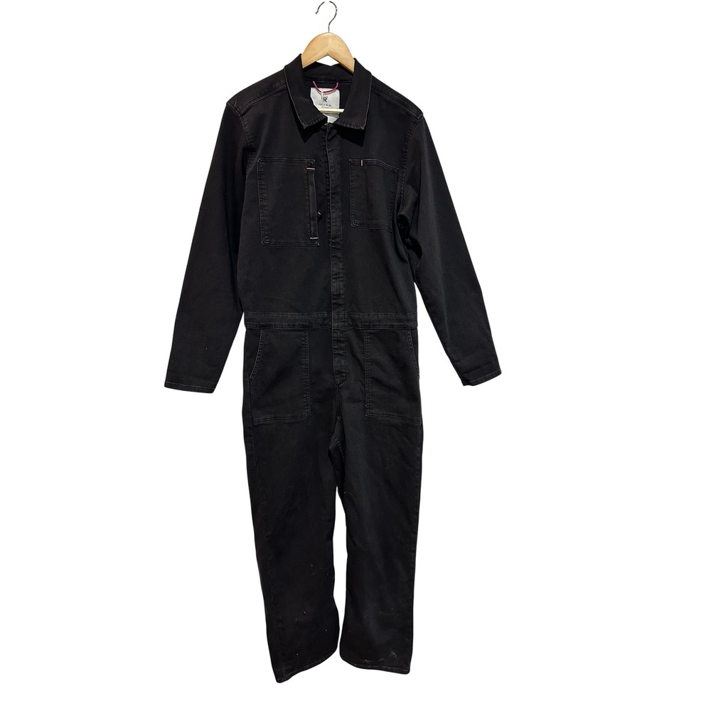 Ripton & Co Unisex Coverall Black Denim Jumpsuit Small NWT Utility Workwear